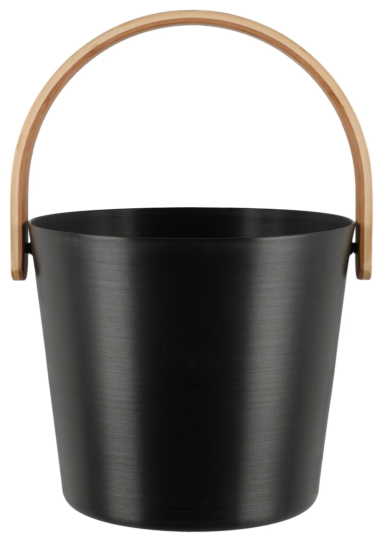 Sauna Bucket Aluminium Black (Rento)