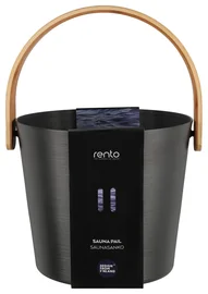 Sauna Bucket Aluminium Black (Rento)
