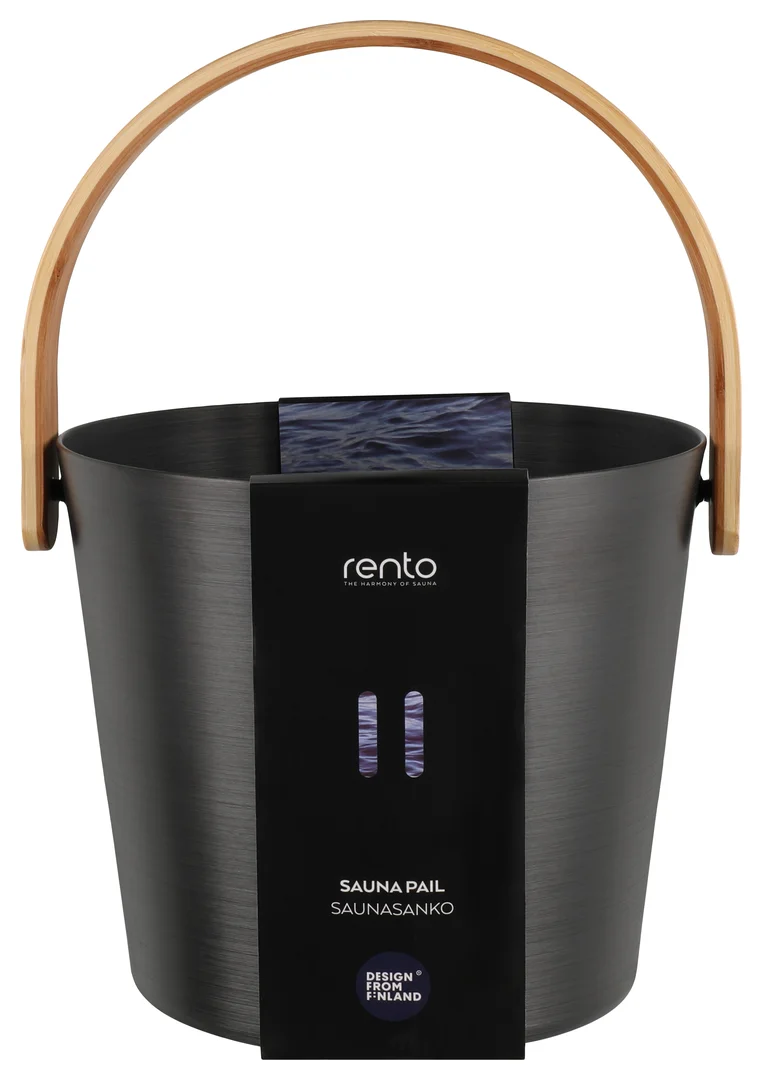 Sauna Bucket Aluminium Black (Rento)