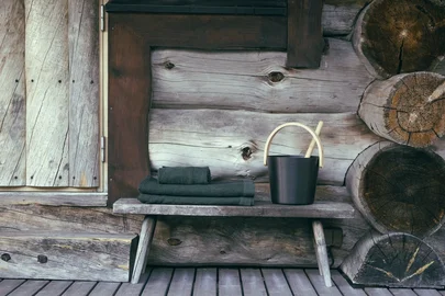 Sauna Bucket Aluminium Black (Rento)